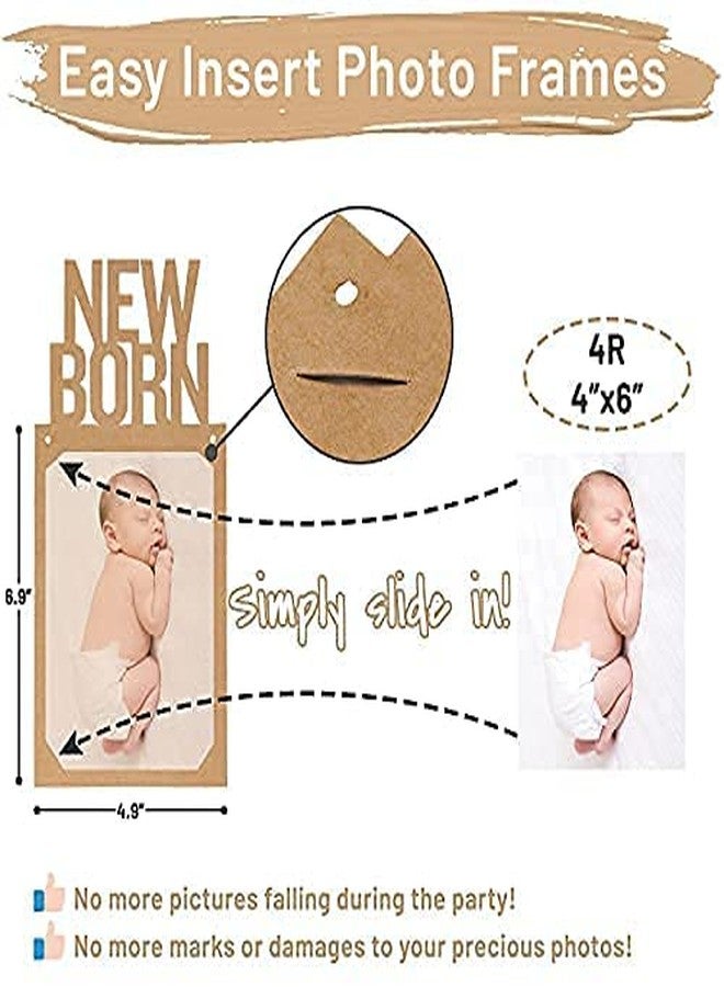 HEMITO 1st Birthday Baby Photo Banner for Newborn to 12 Months, Monthly Milestone Photograph Bunting Garland, First Birthday Celebration Decoration (Brown) - Image 4